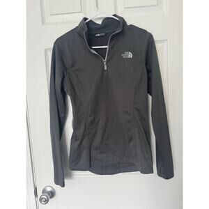 The North Face Gray Quarter Zip Pullover Athletic Sweatshirt Womens Sz: Small